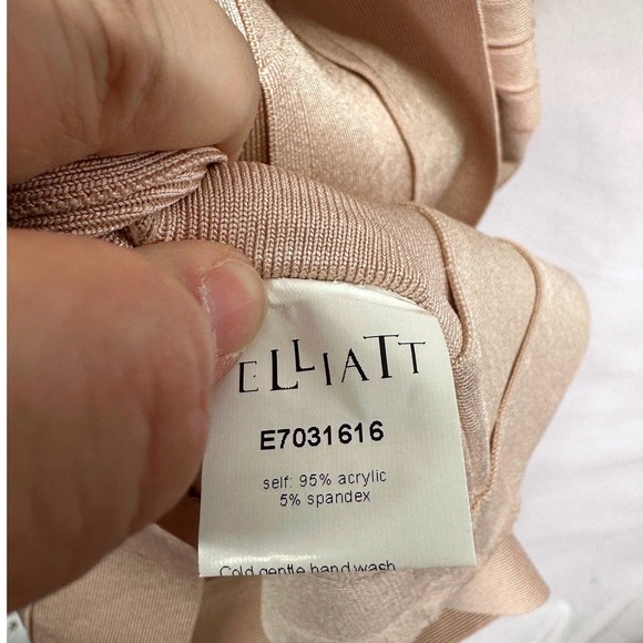 ELLIATT x Revolve Hera Dress Blush Pink Cutout Bandage Bodycon Flare Size L New - Picture 11 of 11